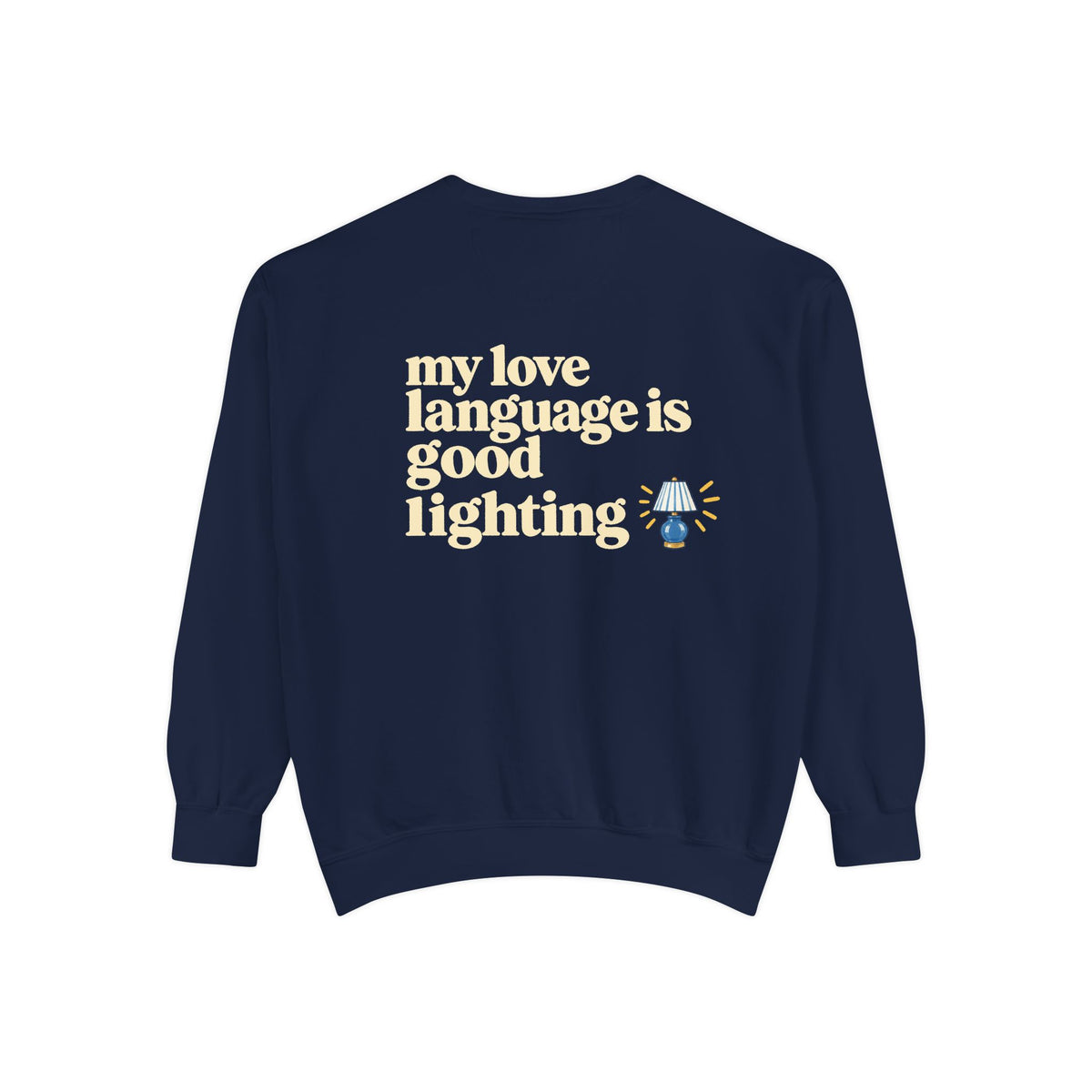 my love language is good lighting // navy