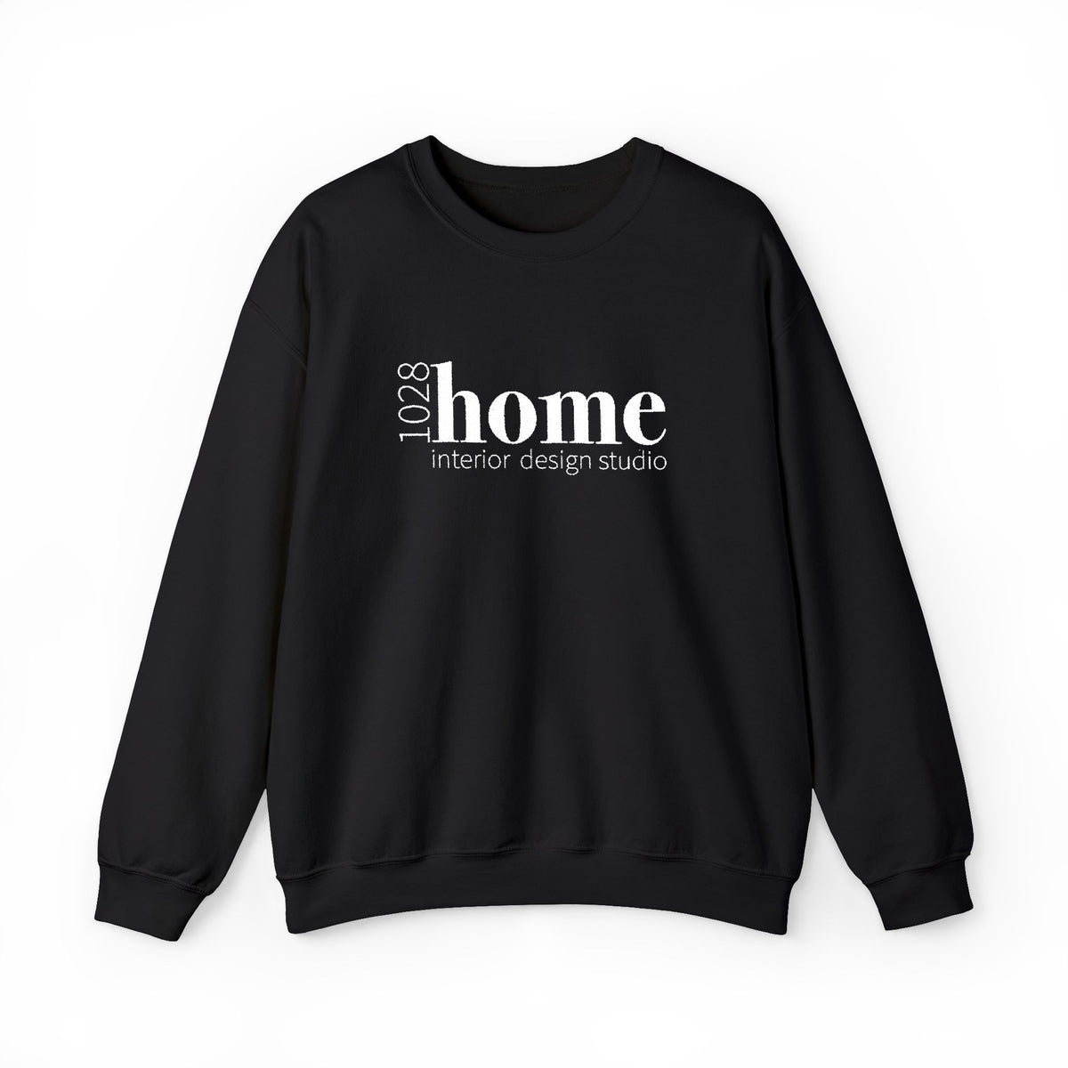 1028home Embroidered Logo Crewneck // Black